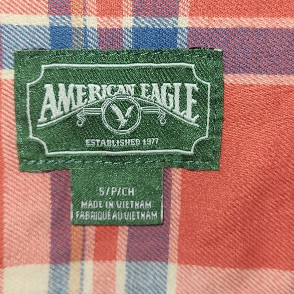 American Eagle Men's Button Down Plaid Shirt - Picture 5 of 9
